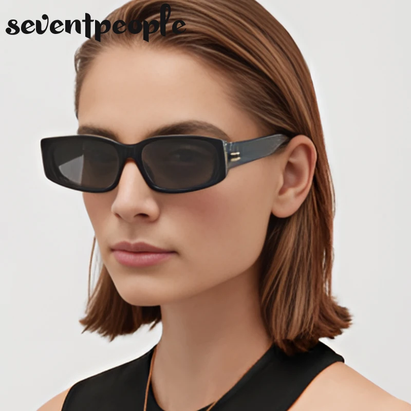 

Classic Rectangular Sunglasses Women Men 2024 Luxury Brand Designer Vintage Small Frame Rectangle Sun Glasses For Ladies Eyewear