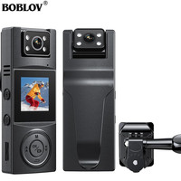 BOBLOV A23Pro Body Camera 180°Rotatable Lens 2K Mini Camera Portable Digital Video Recorder Police Body Cam Infrared Camcorder