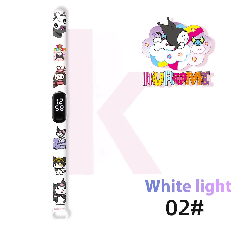 Cartoon Printed Kulomi Touch LED Electric Watch Girls Teenager Personality Printed Children\'s Watch Waterproof reloj para ninos