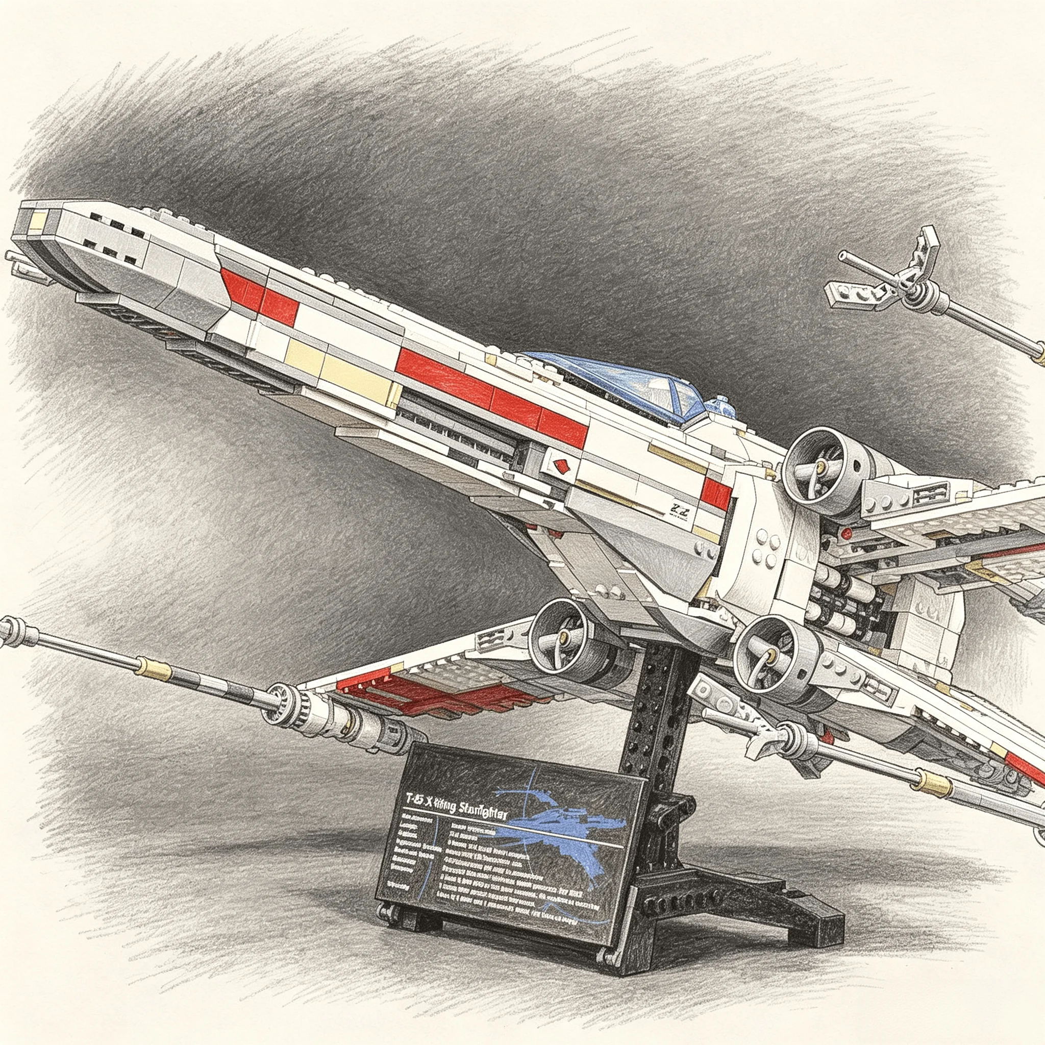 In Stock 1949 PCS Space Wing Fighter Building Blocks Set, Large Home Decor Ornament Model, Festival Gift image 3
