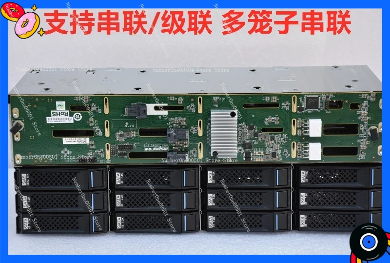 

12-bay IT Pass-through 3.5-inch Hard Drive Cage 8087/8643 Interface SAS/SATA Storage 2308 Card 3008