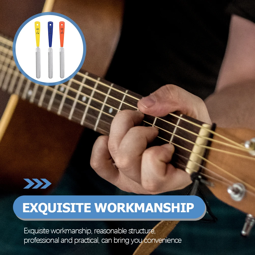 

1 set 1 Set Guitar Nut File For Ukulele Mandolin Bridge Repair Luthier Tool Fret File Bass String Instrument Modifying Tool