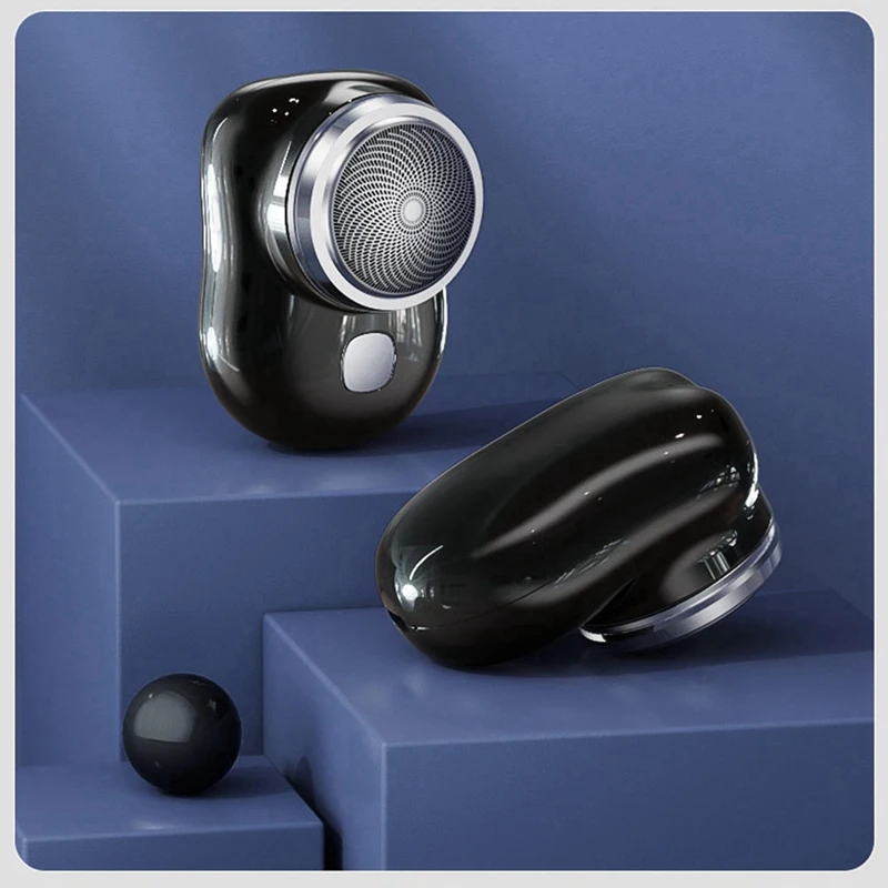 ماكينة حلاقة كهربائية صغيرة للسفر قابلة للغسل وقابلة لإعادة الشحن ومحمولة وغير مؤلمة ماكينة تشذيب لاسلكية للوجه واللحية