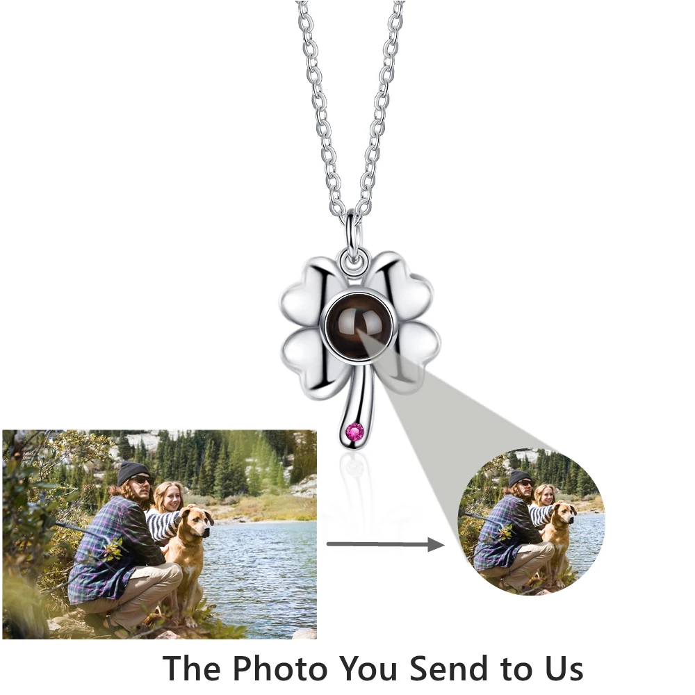 

Ожерелье с цветком на заказ для женщин, серебряный брелок 925, проекционный фото, подарок на день рождения, Рождество для девочек, семьи