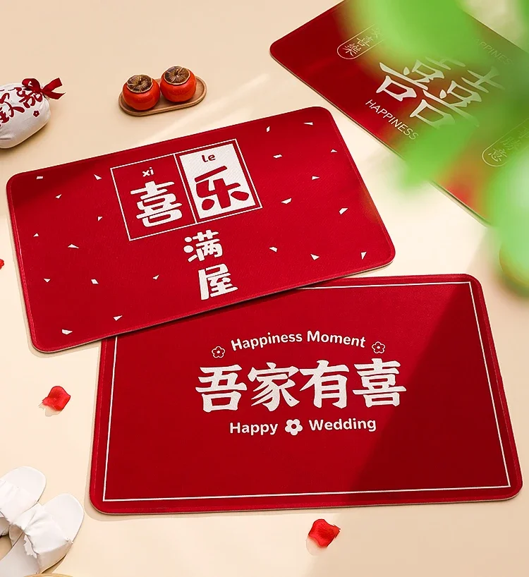 

Wedding mat festive entry door door mat living room red carpet wedding decoration wedding room layout set