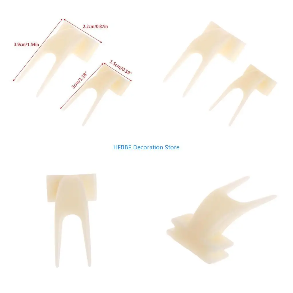 B0KC 2-Pack Bird Holder Plastic Fork for Parrot Treat Vegetable Fruit Feeder Toy