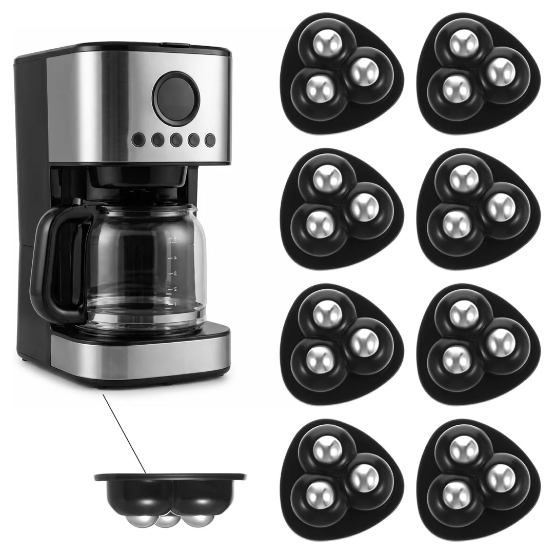 16 Piece Self-Adhesive Pulley, Kitchen Appliance Roller, 360° Rotating mini Slider, Coffee Machine Air Fryer, Microwave Oven