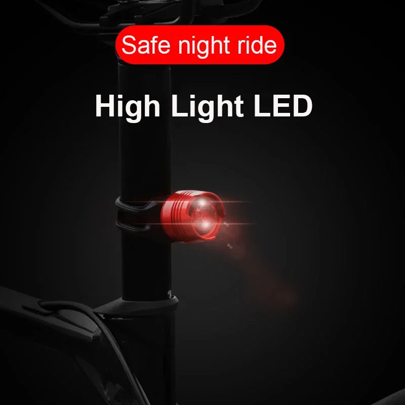 Bike Flash Night Riding Tail Light Waterproof Kicker Light Bicycle Rear LED Lamp Cycling Safety Warning Light MTB Road Parts