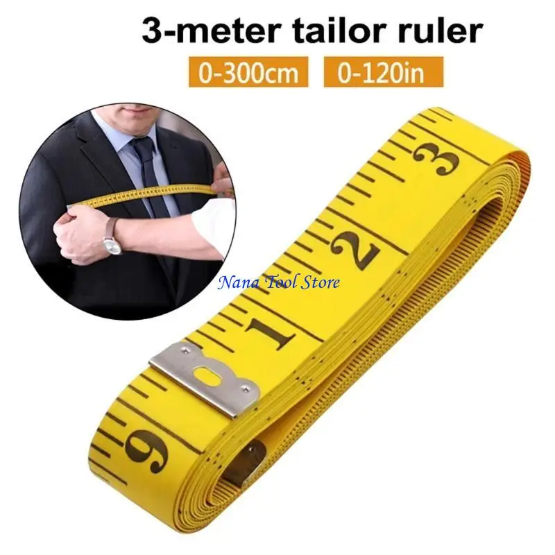 31GJ 120 Inches/300cm Soft Tape Measure Pocket Measuring Tape for Sewing Tailor Cloth