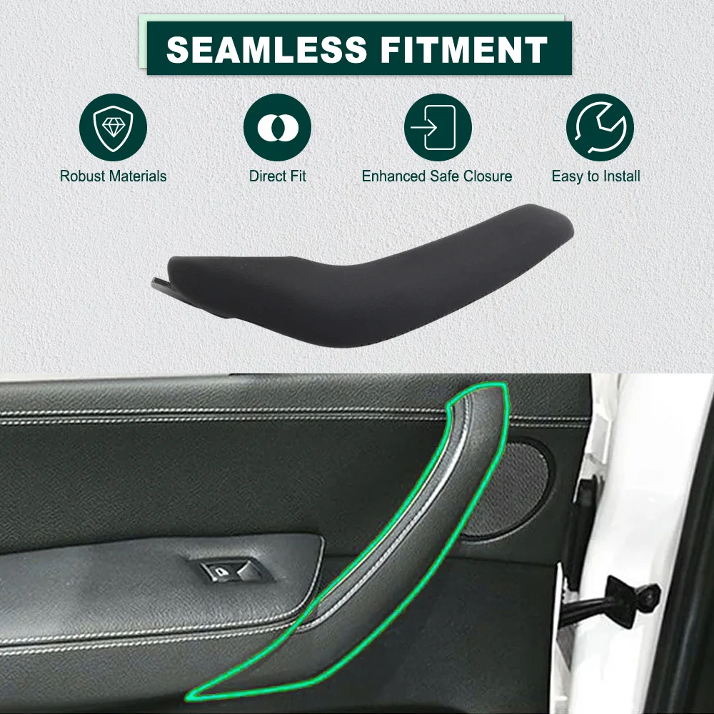 

Car Interior Left Right Passenger Door Pull Handle Leather Outer Cover Trim for BMW X3 X4 F25 F26 2010 2011 2012 2013 2014-2017
