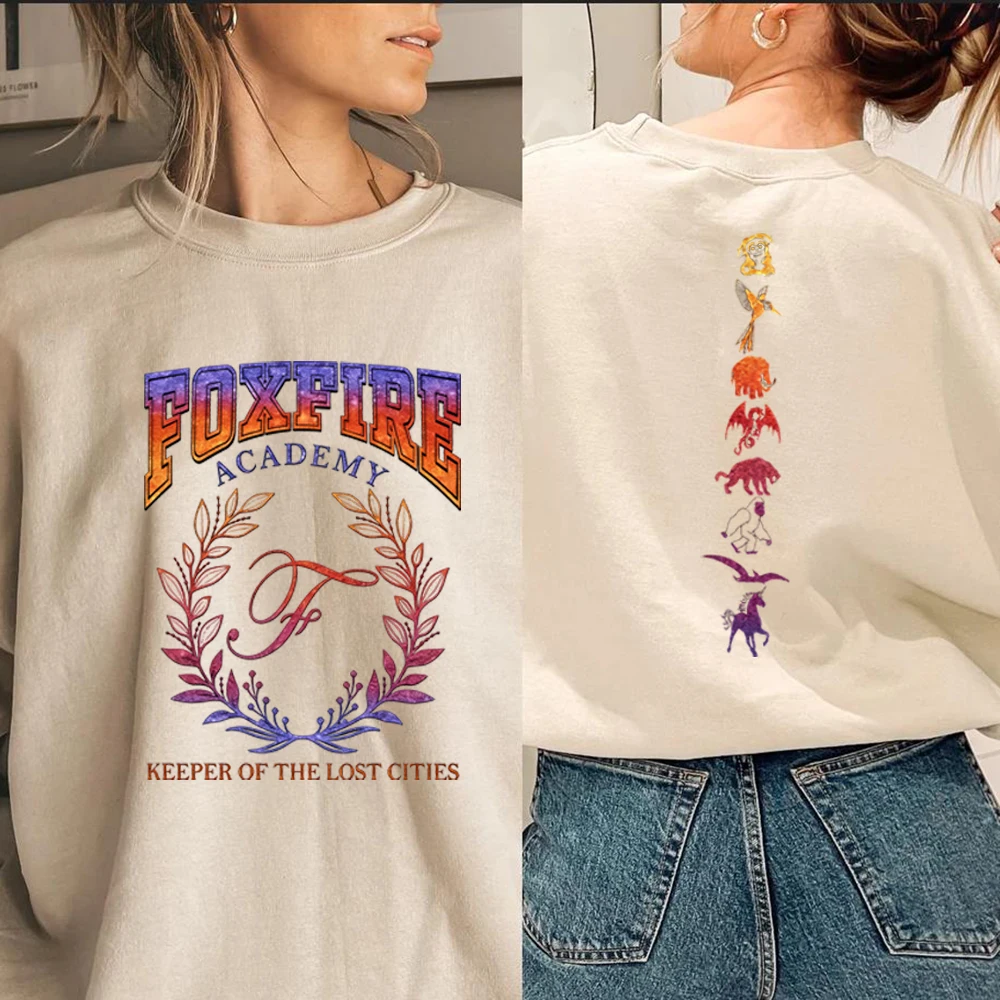 

Толстовка Foxfire Academy, футболка с символикой Keeper of The Lost Cities, худи Lost Cities Keeper Kotlc Neverseen, толстовка Bookish