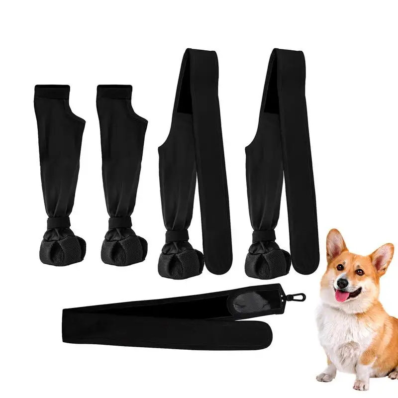 Dog Suspender Boots Waterproof Paw Protectors Soft Puppy Boots Non-slip Dog Winter Shoes Adjustable Booties for Dogs Paws