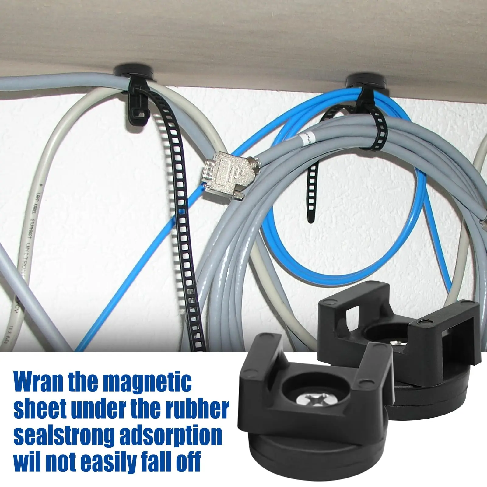 Multipurpose Cable Ties Mount Wire Clips Management Base Heavy Duty Wire Cable Holder Supplies for Electrical Cable Wire Organiz