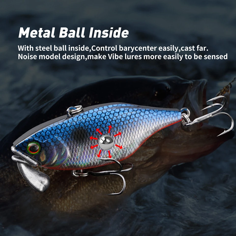 WALK FISH 60mm 18g Testar Jig Head Vibration Bait Long Casting VIB Wobblers Swimbait Fishing Lures Winter Ice Fishing Trout Pike