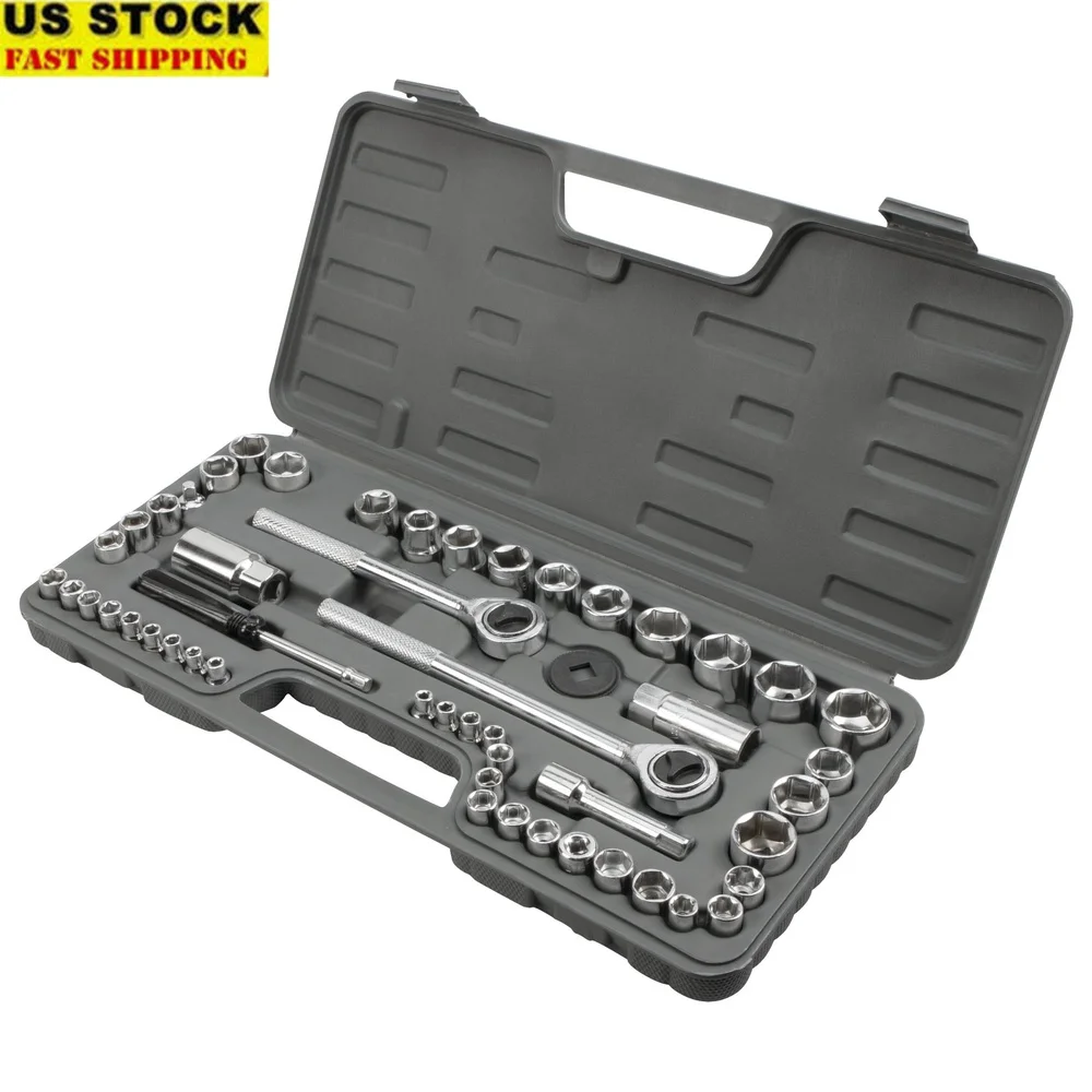 

Набор из 5 метрических розеток SAE с 3 адаптерами-удлинителем трещотков и футляром для хранения, профессиональное использование своими руками