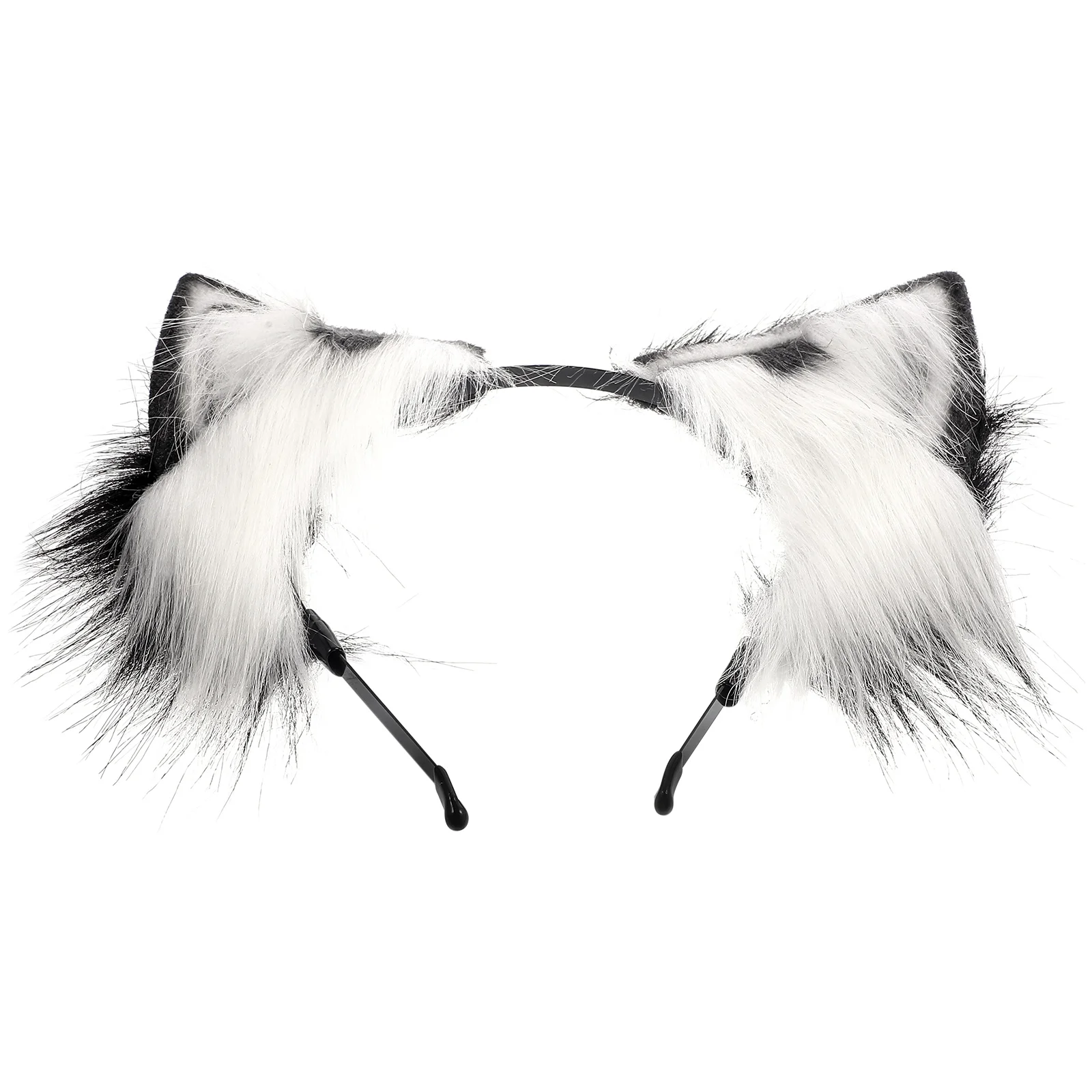 Animal Ear Headband Black White Hairband Plush Headdress Photo Props Hairy Fashionable Fabric Party