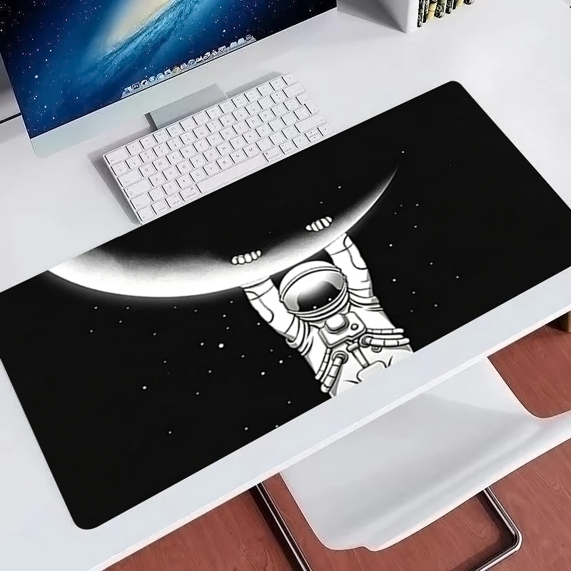 Large Mouse Pad Gamer Home Computer HD Mousepad Cool Keyboard Pad astronauts Black and white Carpet Anti Fray Gaming Mouse Pad