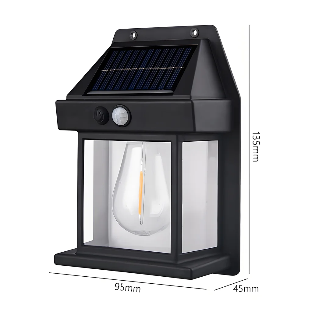 Zonne-buiten waterdichte LED-wandlamp Krachtige zonne-energielamp met lichtsensor voor tuin, erf, hek, huisdecoratie