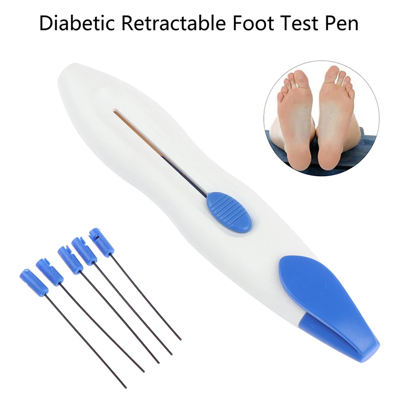 1set Foot Tester Diabetes Monofilament Retractable Diagnostic Filamen Pen Tool Set Medical Diabetic Monofilament Sensory Tester