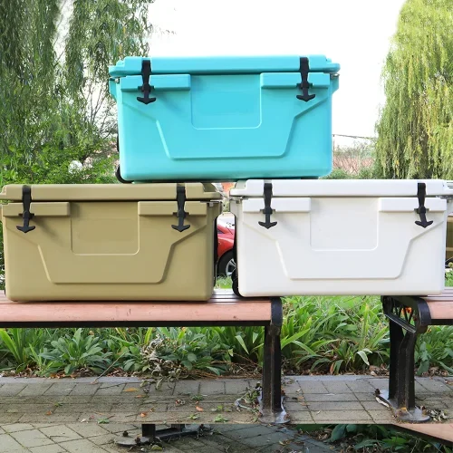 

Hot Selling 65QT Outdoor Cooler Fish Ice Chest Box Popular CampingPortable Large Picnic Fishing Suitcase Camping Khaki