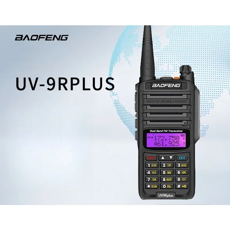 Baofeng UV-9R Plus High Power Dual Band IP67 Waterproof 2-Way Radio for Professional Outdoor & Car Travel Portable Walkie Talkie
