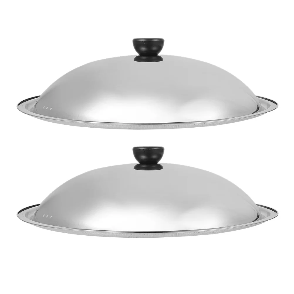 

2Pcs Universal Stainless Steel Pot Lid Replacement Cover for Frying Pan Skillet Lid Kitchen Pot Pan Supply Lids for Pans