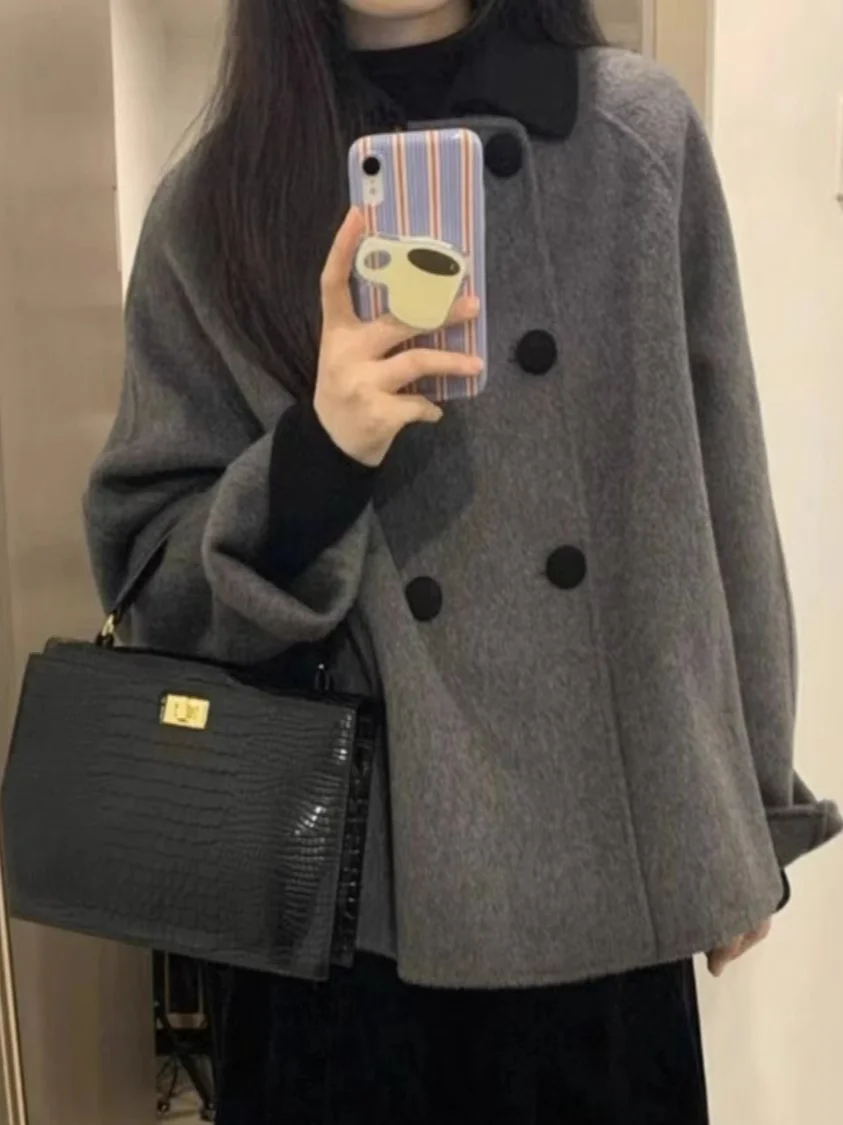 

ay Thiened Spring Unique Super Beautiful Tweed Coat Women's Spring 2026 New Woolen Outerwear ort Sle Korean Stand Fit