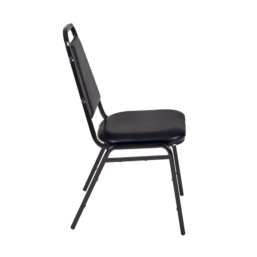 Stackable Cushioned Restaurant Chair Durable Vinyl Upholstered Cafe amp Dining Chair with Metal Frame for Lunchrooms, Cafeterias