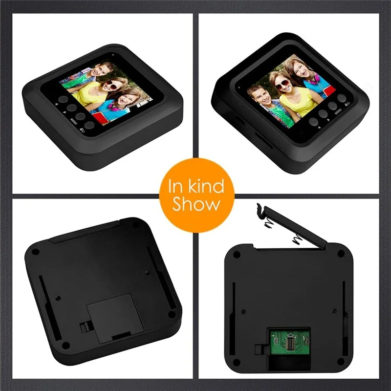【Exclusivo!】 Câmera de segurança inteligente com visor de porta e campainha, tela LCD de 2,4 polegadas, câmera de vigilância digital para porta