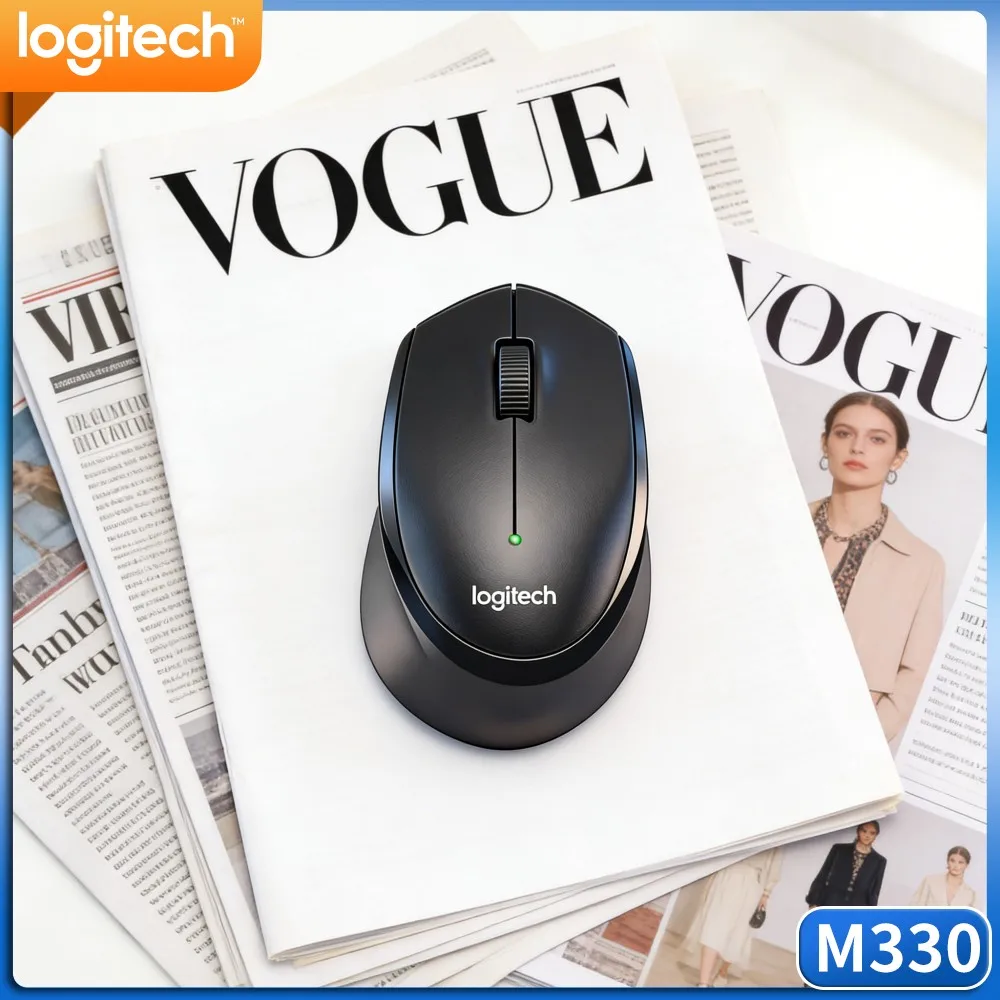 Logitech M330 Silent Wireless Mouse 10 Meter Operating Radius Allow Flexible User Position On Large Home Office Working Desk