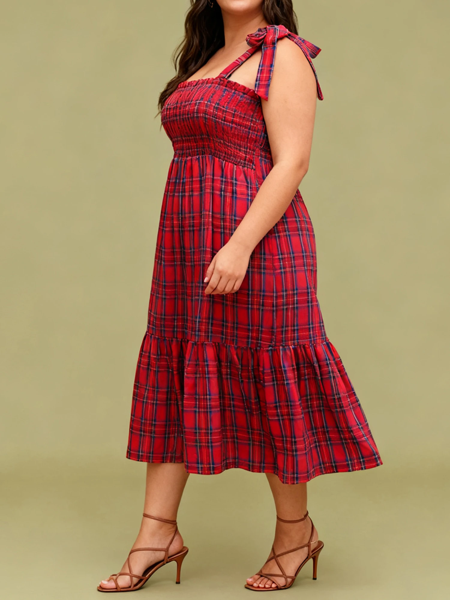 

Elegant Floral Print Maxi Dress with Ruffled Hem and Adjustable Spaghetti Straps for Women s Summer Beach Party