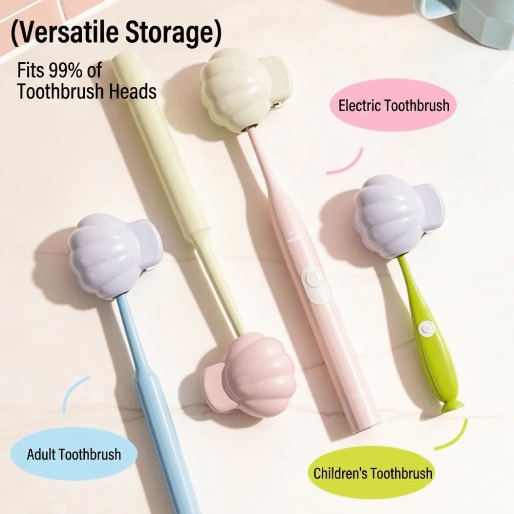 Universal Fit Toothbrush Head Cover Clip-On Spring Clasp Toothbrush Cover Ventilated Plastic Protective Cap Organizer Travel