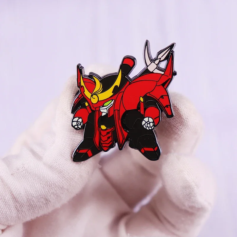 Cartoon Senjinmaru Enamel Pin Mashin Eiyuuden Wataru Inspired Brooch Anime Robot Fans Badge Fashion Jewelry Accessory
