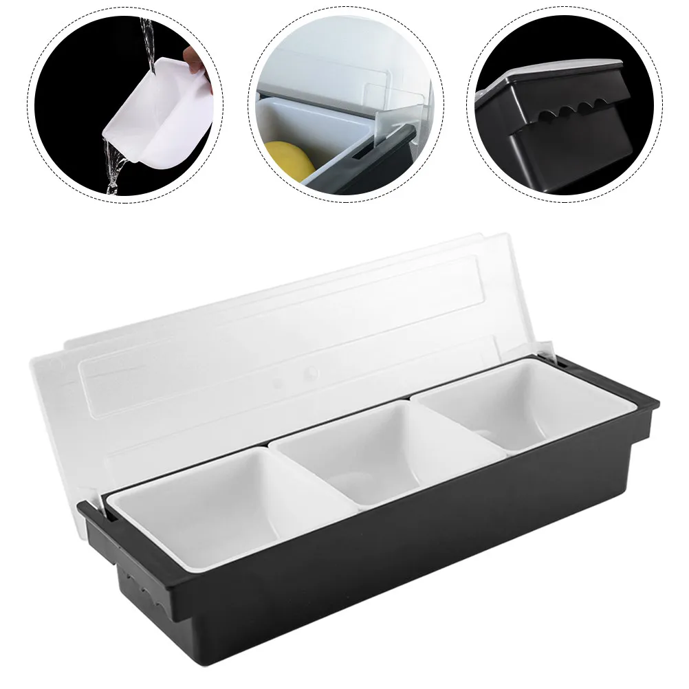 Contenedor de Plástico con Divisiones para Servir Aperitivos, Patatas Fritas, Frutos Secos, Aceitunas, Dulces, Verduras, Barra de Aperitivos, Condimentos