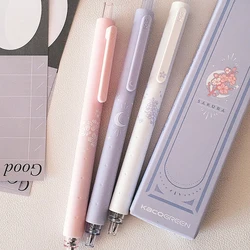 3pcs Cherry Blossom 0.5mm Gel Pens Press Neutral Pens Cute Ballpoint Pen Japanese Stationery Writing Tool School Office Supplies