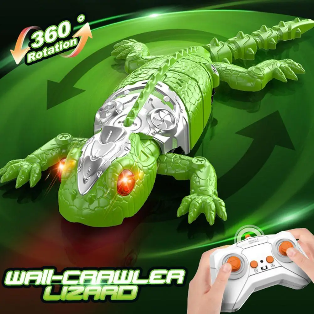 Wall Climbing Lizard,Wall Climbing RC Chameleon Toy Remote Control Wall Crawler Robot Gecko Floor Ceiling Crawling Lizard