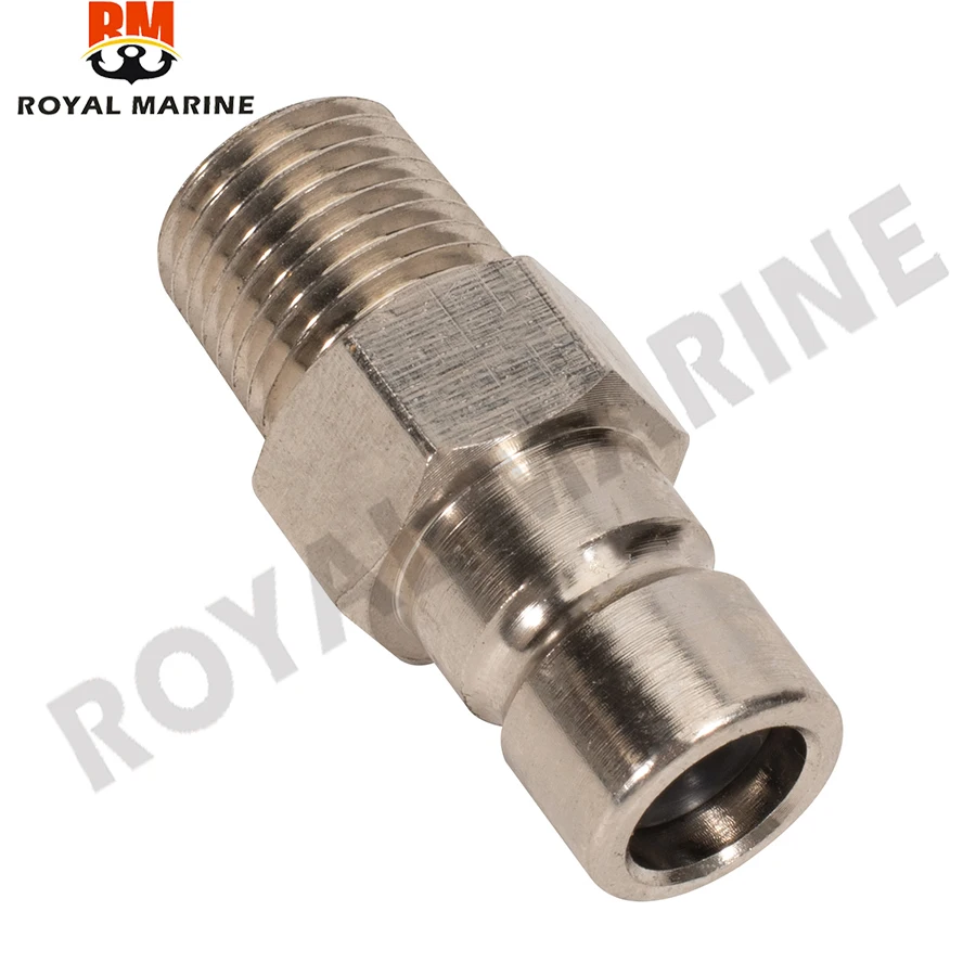 

Fuel Line Connector 1/4" NPT Male Tank Side For Honda Boat Outboard Engine 1991 & Newer Chrome Plated 033496-10