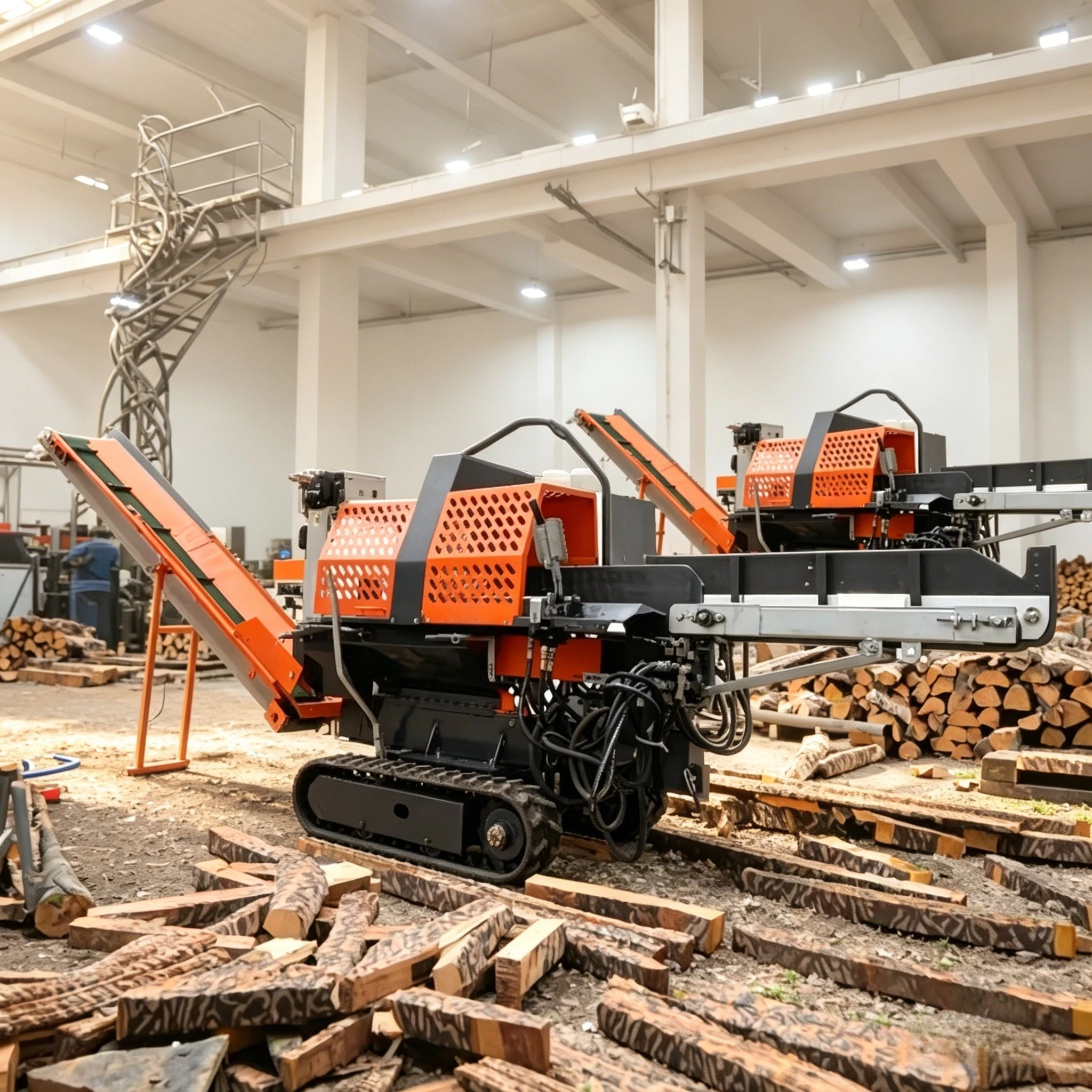 20 Ton Automatic Firewood Processor / Wood Processor with Track Hot Product 2026 Provided Log Splitter Farm & Forest Machine 530