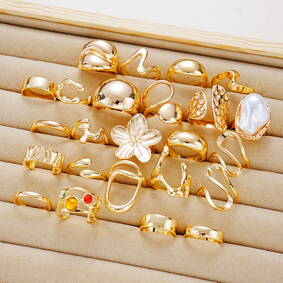 ชุดแหวนลายดอกไม้สไตล์เรโทร 24 - Resin Art Ring บทวิจารณ์และราคา