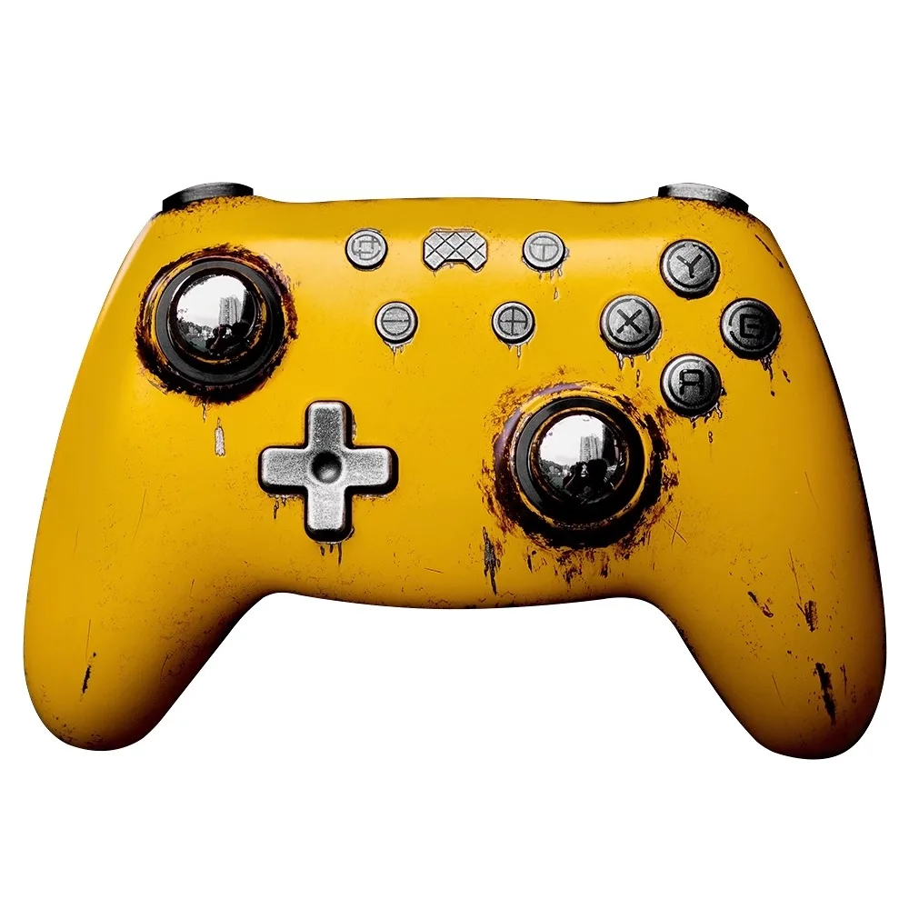 

Metal broken shell war damage co-branded limited game controller, supports multi-platform adaptation