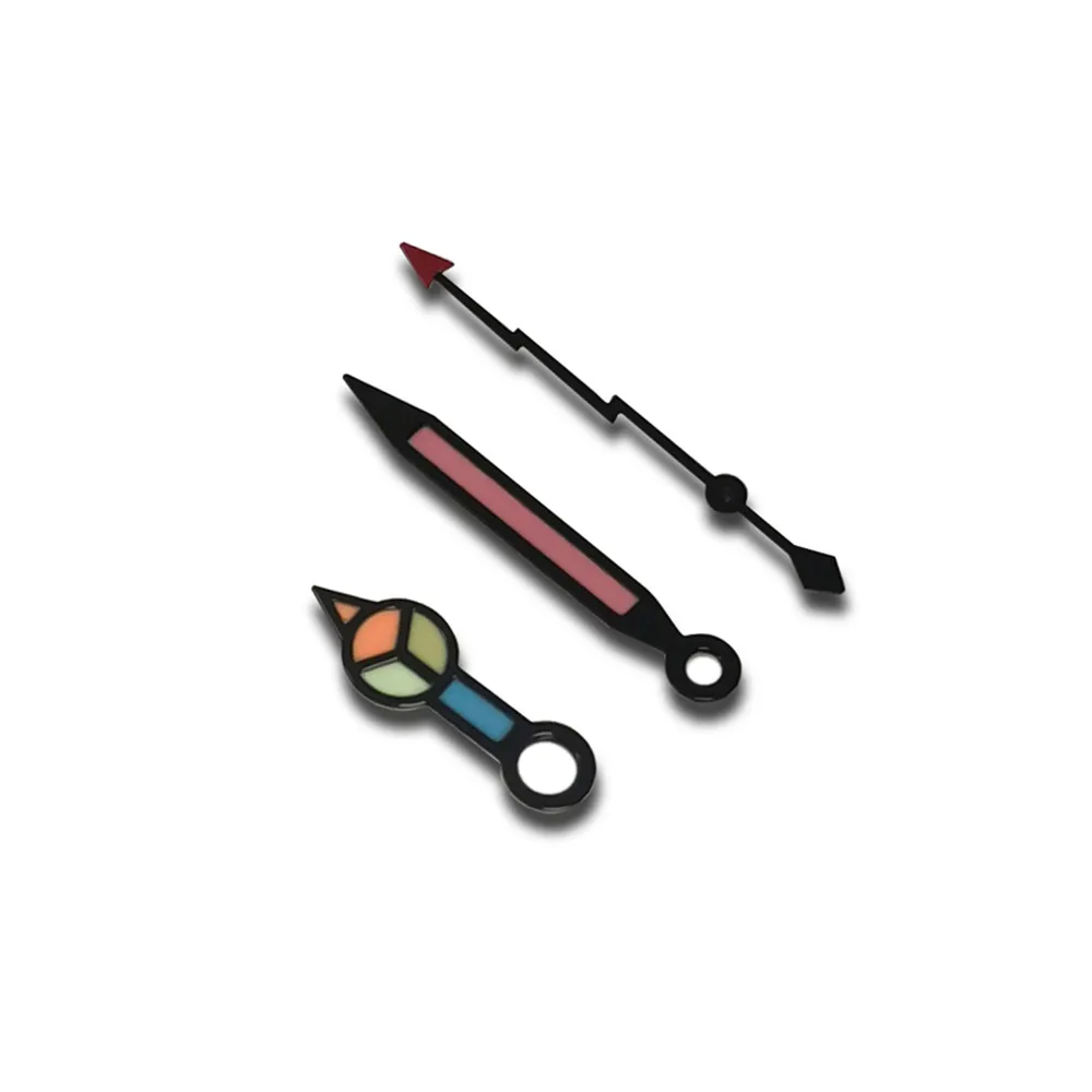 시계 바늘 녹색 야광 바늘 NH35 시계 포인터 (NH35/NH36/4R/7S 무브먼트 교체용 3핀 바늘 개조 액세서리)