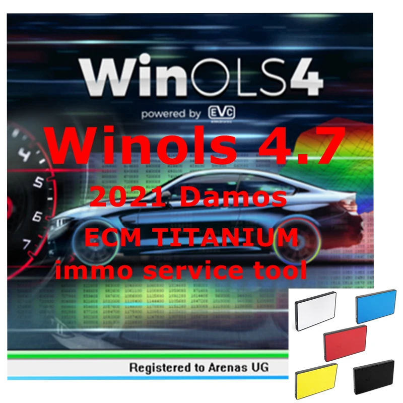 WinOLS-herramienta de servicio de reparación de automóviles, Software de todos los datos, con Plugins + 2022 Damos + ECM TITANIUM + immo v1.2, 4,7,