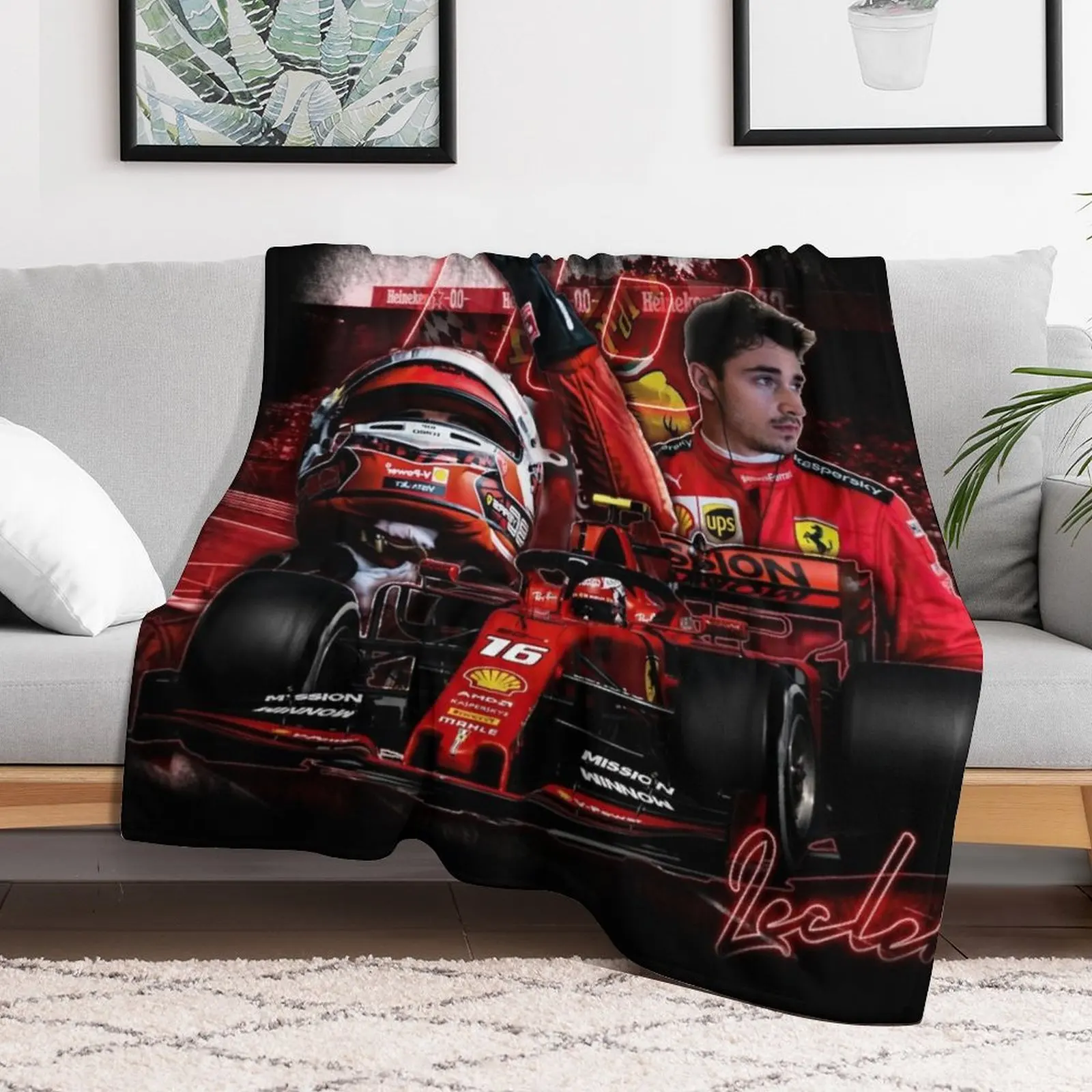 charles leclerc fan art Throw Blanket bed plaid Luxury Brand Blankets