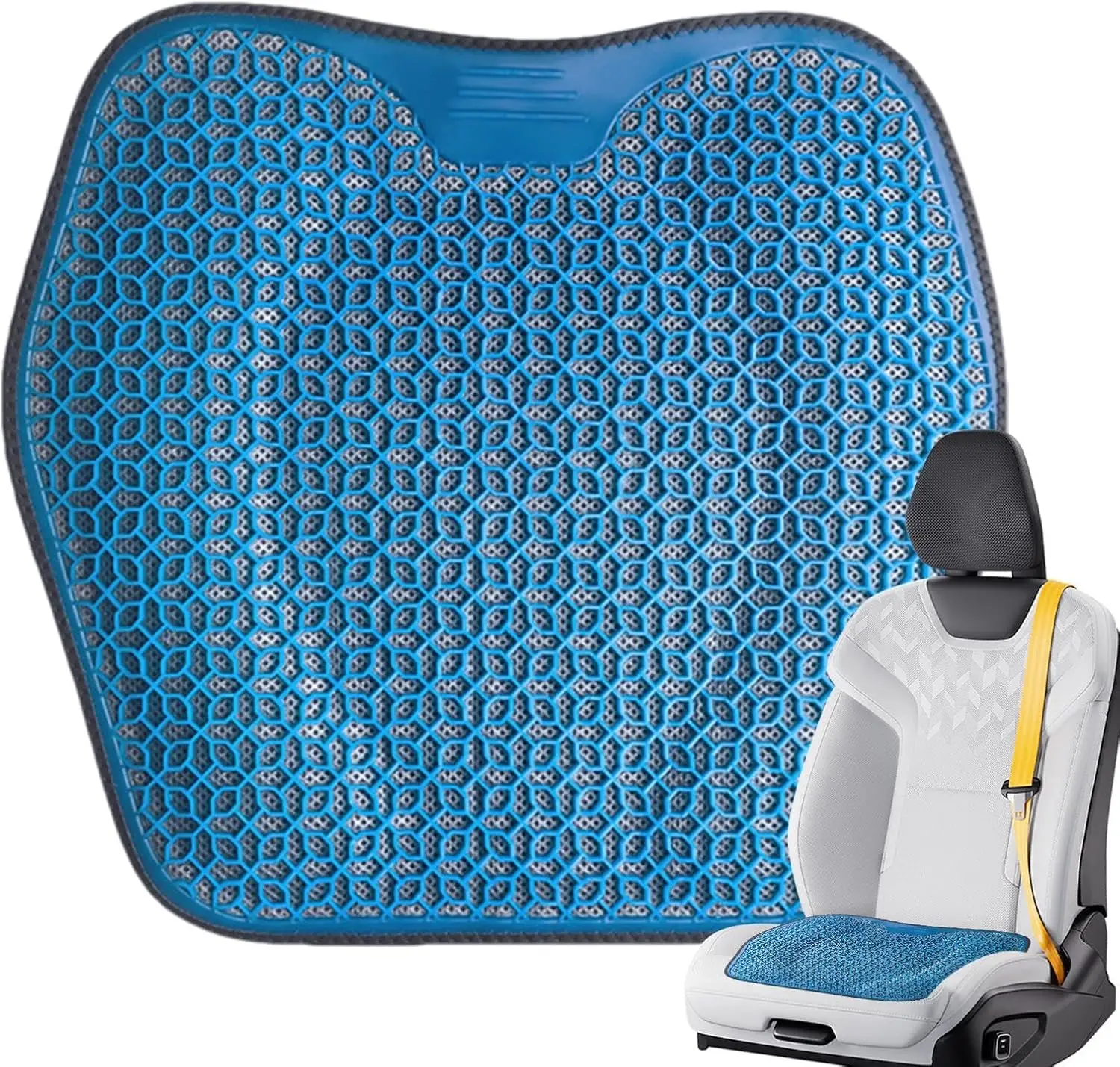 Wabenförmiges Gel-Autokissen, atmungsaktiv, weich, leicht zu reinigen, elastisches Sitzpolster bietet komfortable Unterstützung für das Fahren und für Bürostühle