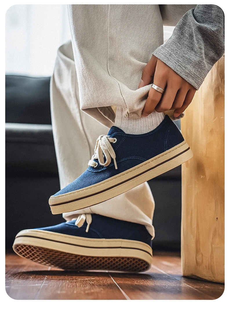 Sommer-Herren-Segeltuchschuhe, bequeme, atmungsaktive, lässige Turnschuhe, modische, niedrig geschnittene Designer-Schuhe für Herren, Vulkanisationsschuhe – Detail 6