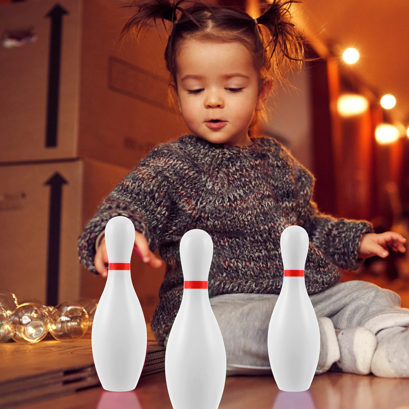 Jeu de bowling blanc pour parents et enfants, jouet coule, amusant, pour la maison et l'école