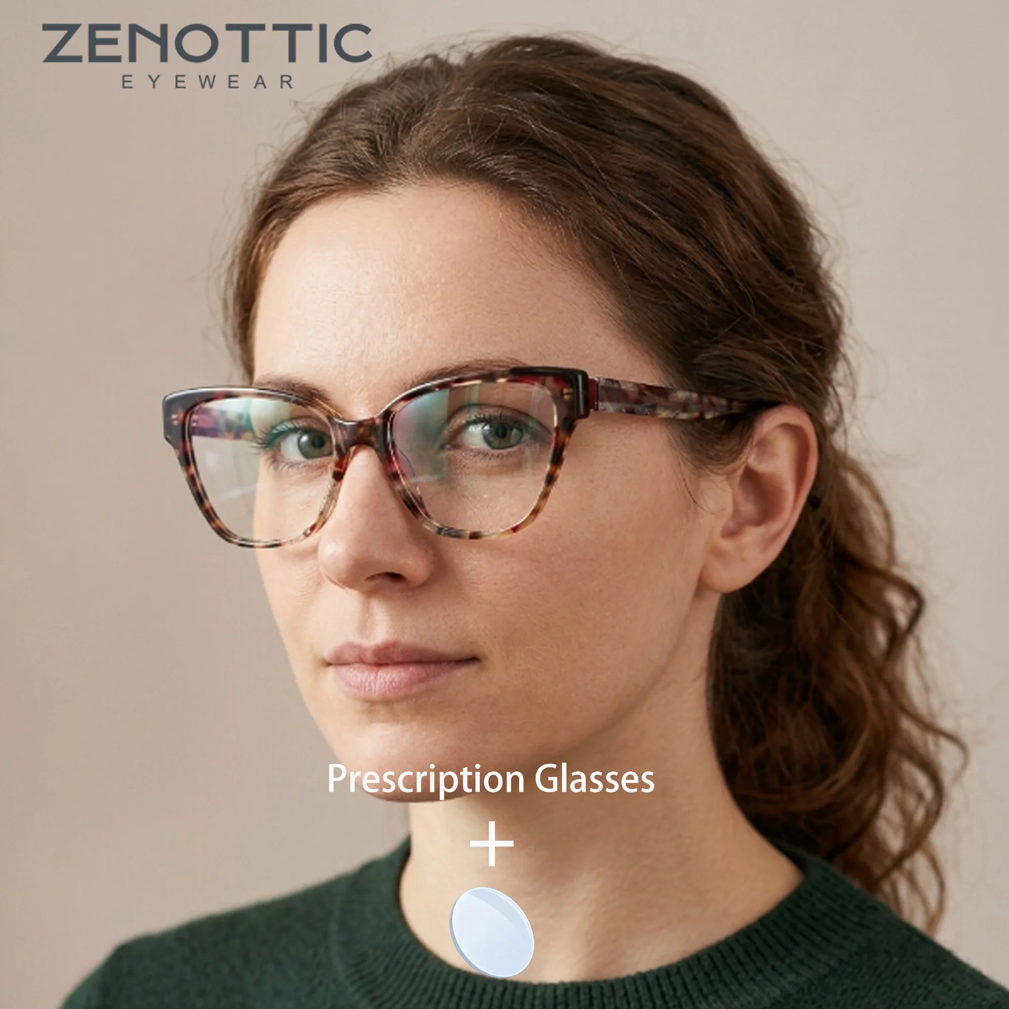 ZENOTTIC – lunettes de vue en acétate pour femmes, anti-rayons bleus, optiques multifocales progressives