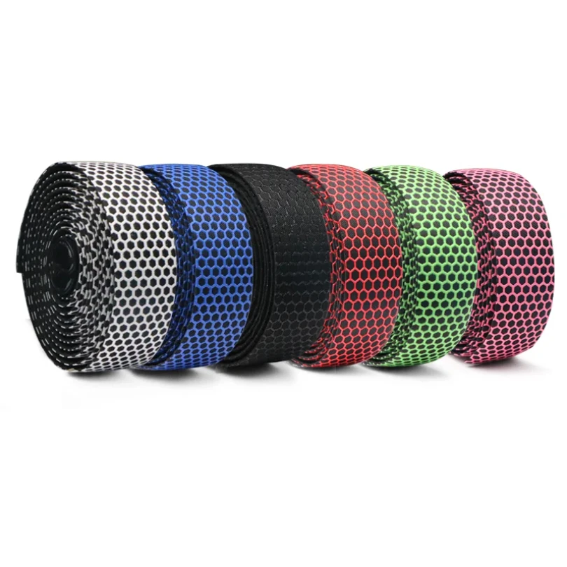 2PCS Anti-slip Bike Handlebar Tape PU Shock Absorption MTB Road Bicycle Anti-Vibration Wrap Cycling Handle Belt Bike Accessories