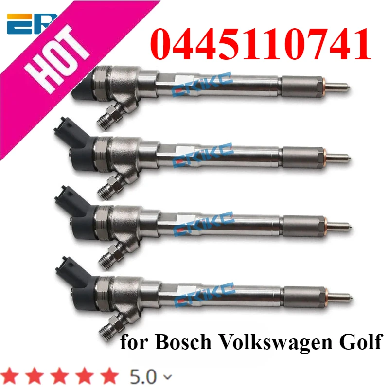

4PC 0445110741 Diesel Fuel Injector 0445 110 741 Auto Spare Part 0 445 110 741 for Bosch Volkswagen Golf 04L130277AE