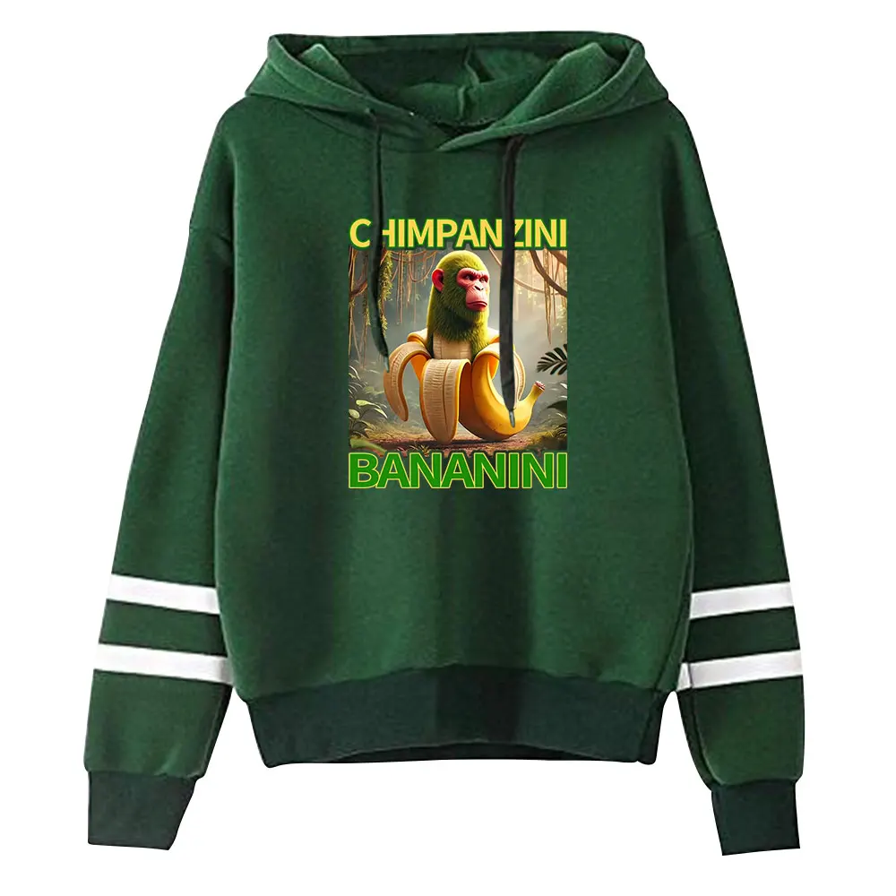 Bananini Merch Hoodies Pocketless Parallel Bars Sleeve Sweatshirt Woman Man Clothes